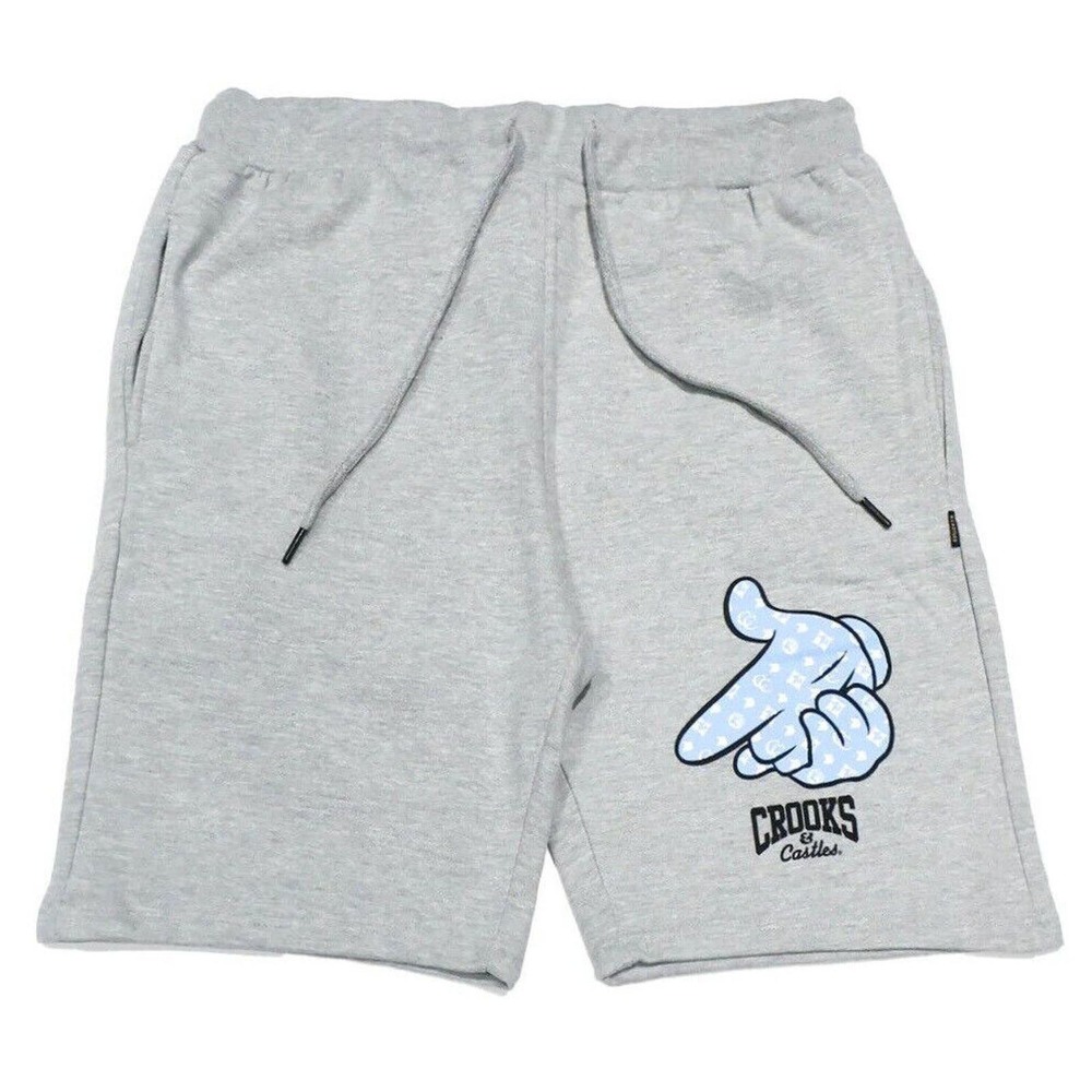 Crooks & Castles Men's Monogram Airgun Sweat Shorts